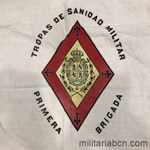 Bandera de mochila. Tropas de Sanidad Militar. Primera Brigada. Epoca Alfonso XIII.