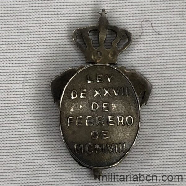 España. Medalla del Instituto Nacional de Previsión. Plata. 1908. Medalla y miniatura en caja de origen.
