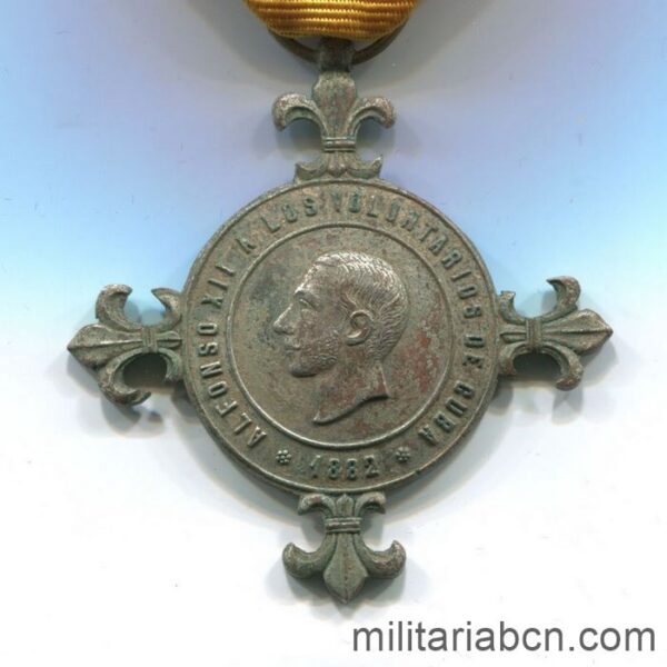 España. Medalla de la constancia de los Voluntarios de Cuba 1882. Medalla española