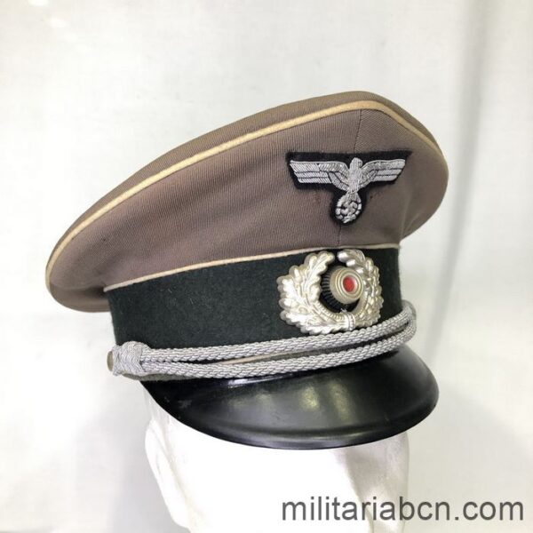 Germany III Reich. Wehrmacht Infantry Officer Tropical visor Cap. Very rare Wehrmacht Officer Tropical Cap.