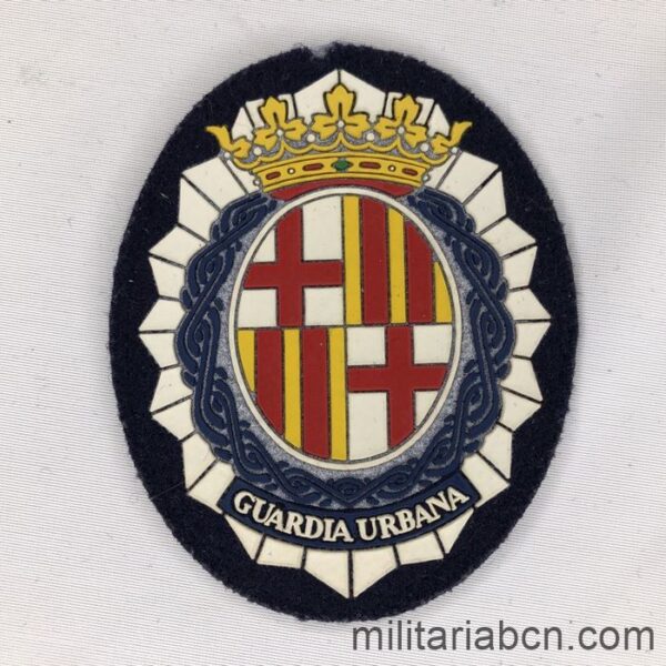 Parche o insignia en plástico termoinyectado de la Guardia Urbana de Barcelona.