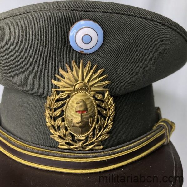Argentina. Gorra de plato de Suboficial del Ejército de Tierra. Gorra argentina detalle