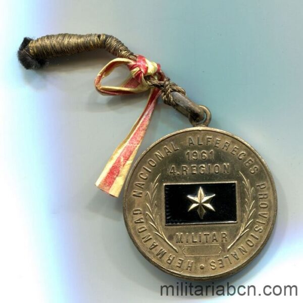 Medalla Hermandad Nacional Alféreces Provisionales. 4ª Región Militar 1961.