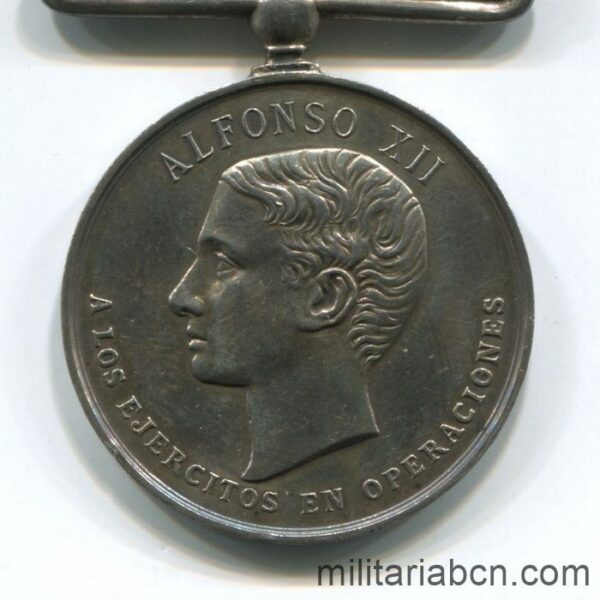 España. Medalla de Alfonso XII a los Ejércitos en Operaciones 1875. Tercera Guerra Carlista.