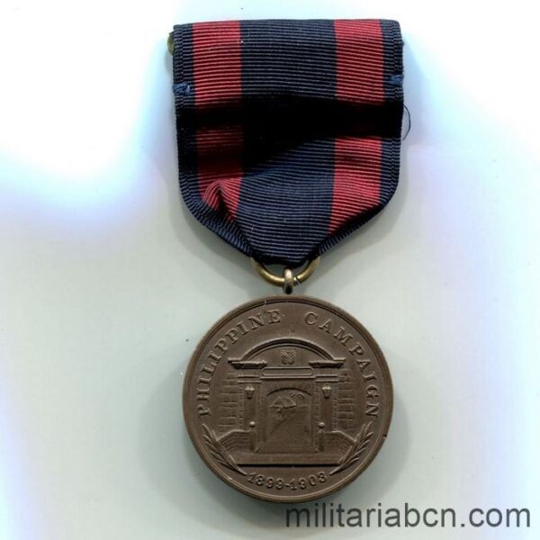 Estados Unidos. Medalla de la Campaña de Filipinas. Cinta de reemplazo de los años 40. Sin numerar.  cinta