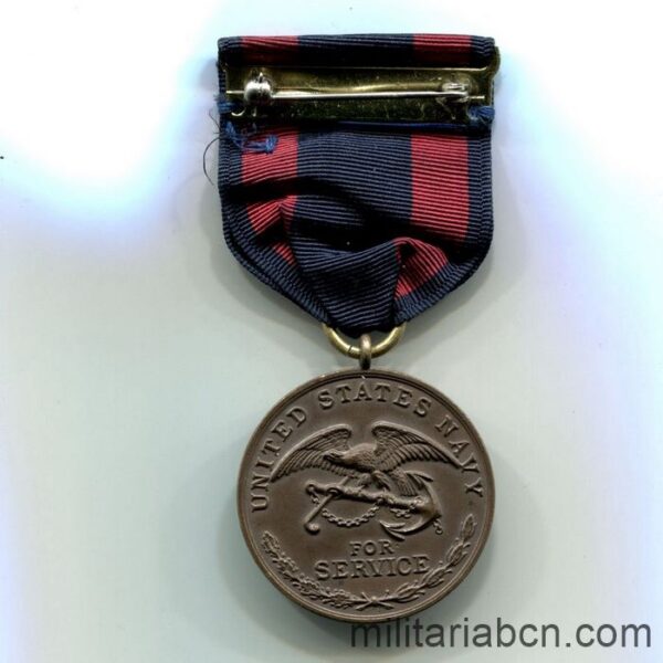 Estados Unidos. Medalla de la Campaña de Filipinas. Cinta de reemplazo de los años 40. Sin numerar.  cinta reverso