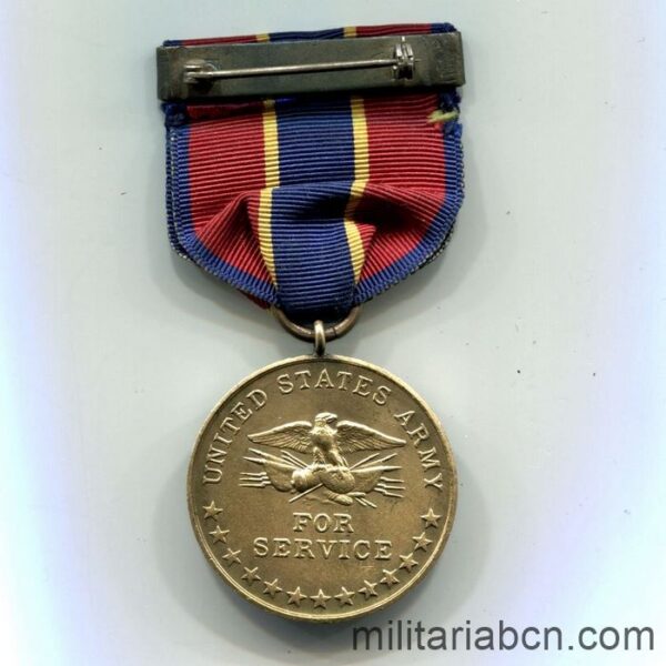 Estados Unidos. Medalla del Ejército de la Ocupación de Cuba . Numerada #9029. cinta reverso