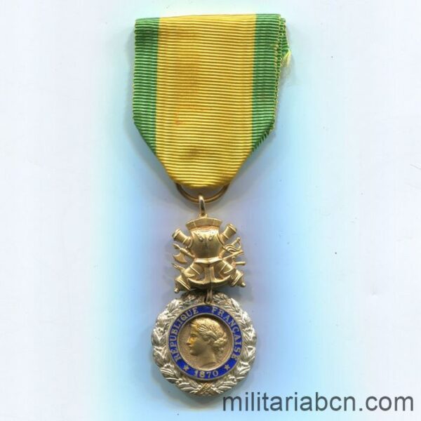 Francia. Medalla Militar. Modelo 1870. cinta