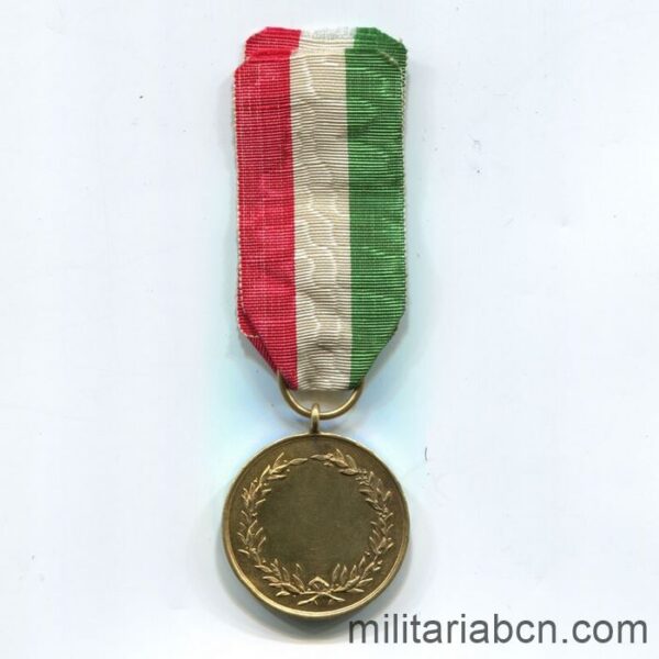 Italia. Medalla de la Societá Operaja  progresso e Lavoro. Duronia.  cinta reverso