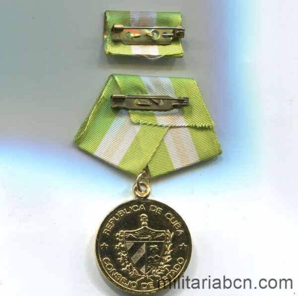 Cuba.  Medalla por la Seguridad el Orden Interno. cinta  reverso