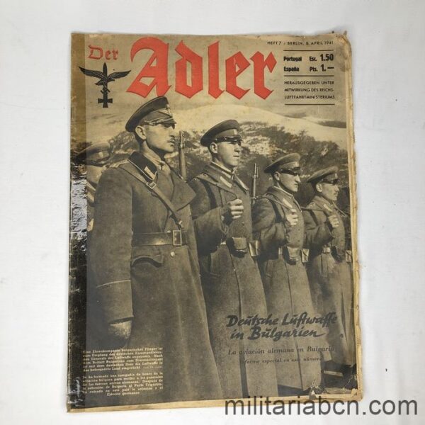 Alemania III Reich. Revista Der Adler nº 7 Abril 1941.