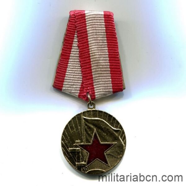 República Popular Socialista de Albania. Medalla por Servicio Distinguido en la Defensa. cinta
