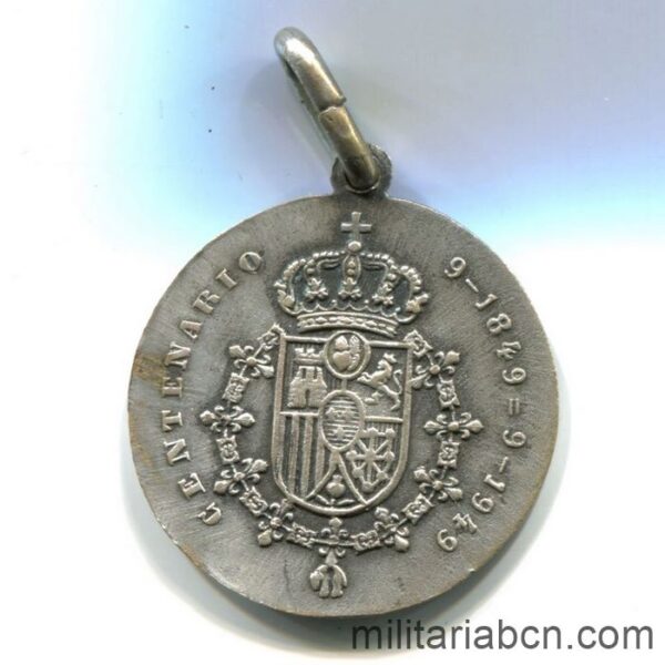 Medalla del Centenario del Pretendiente Carlista Alfonso Carlos de Borbón 1849-1949. reverso