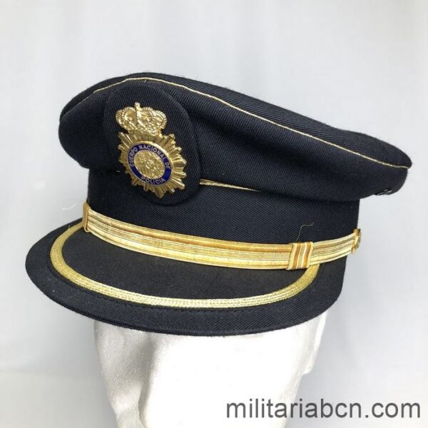 gorra azul plato policia nacional a