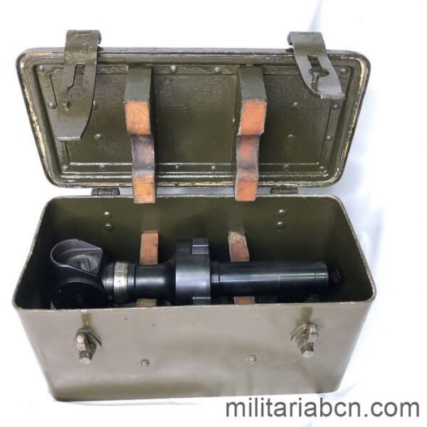 Goniómetro de Artillería. Fabricado en España. Con caja de origen.