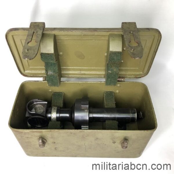 Goniómetro de Artillería. Fabricado en España. Taller de Precisión. Con caja de origen.
