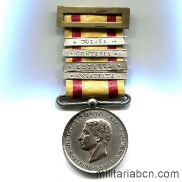 Medalla de Alfonso XII. 1875 . cinta