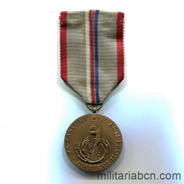 Czech Socialist Republic. 20th Anniversary Medal of the Victory against the Fascism 1945-65 ribbon