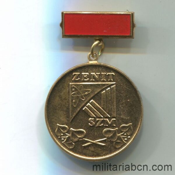 Czechoslovak Socialist Republic. Medal of the Zenit SZM Union of Socialist Youth. Teacher of Future.