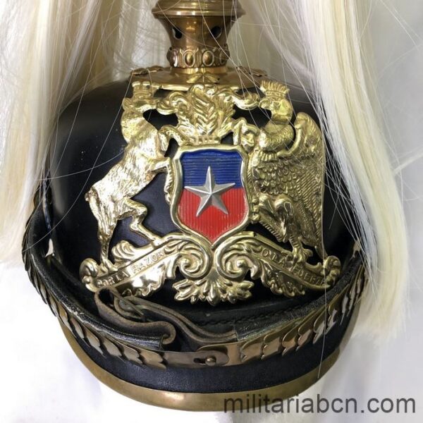 Chili. Parade helmet of the Army Military School. Pickelhaube