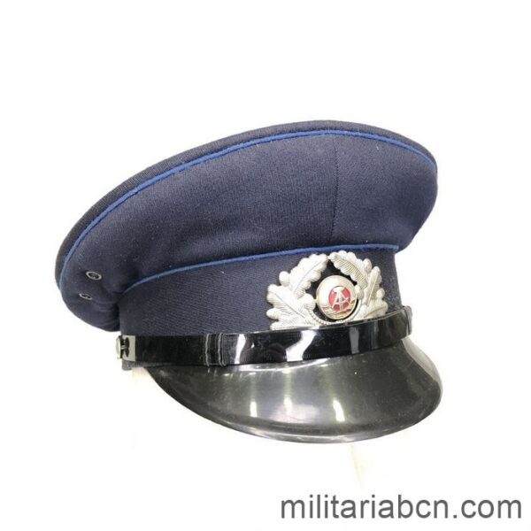 DDR. República Democrática Alemana. Gorra de plato de la Wasserschützpolizei. Policía Fluvial.