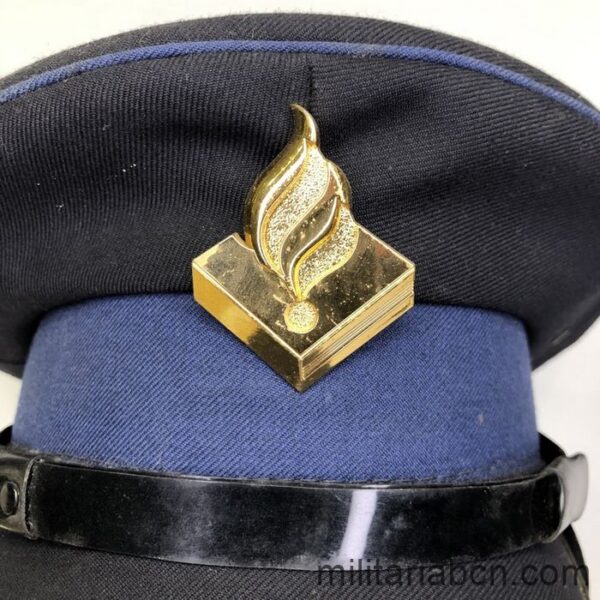 Países Bajos. Gorra de plato de la Policía Nacional holandesa. Gorra de la Policía.