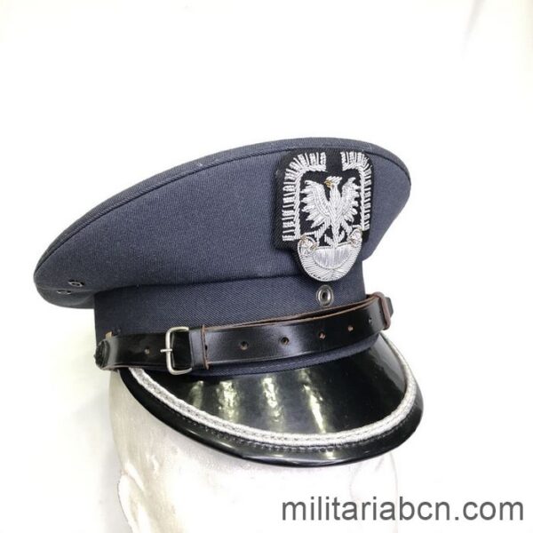 República Popular de Polonia. Gorra de Plato de Oficial del Ejército del Aire o Aviación.
