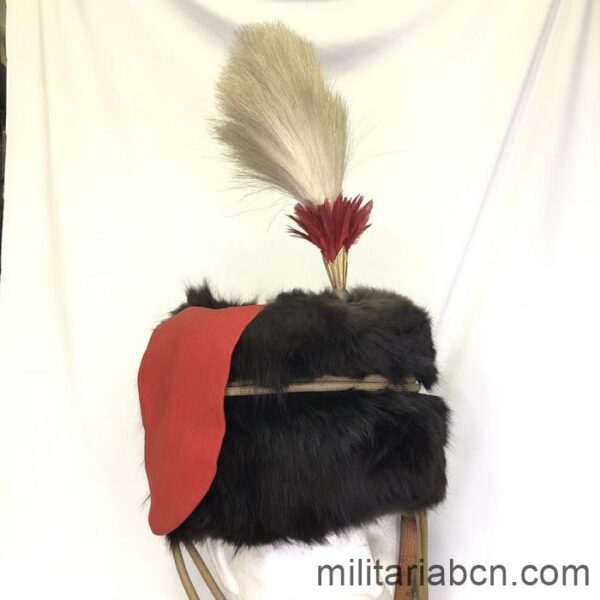 UK. Leather hat, colbac or busby from the Royal Horse Artillery. 1920s. George V Period.
