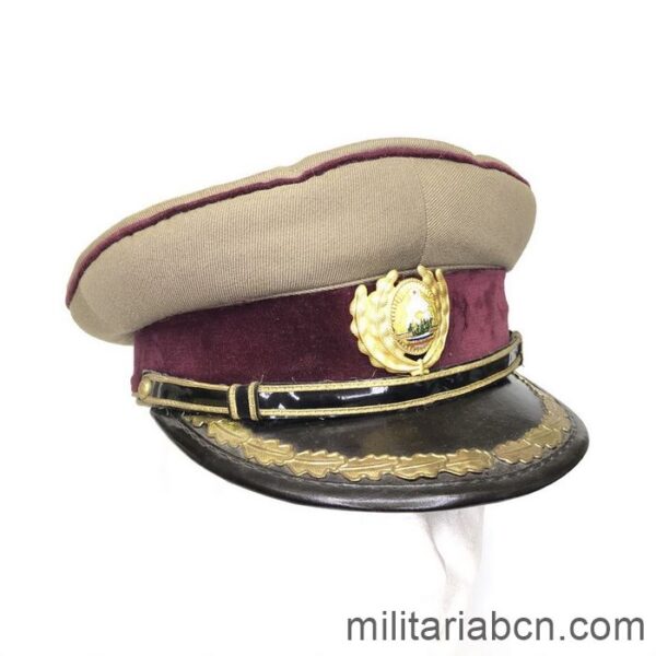 República Socialista de Rumanía. Gorra de plato. Ministerio del Interior. Gorra rumana.