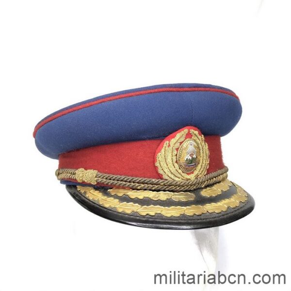 República Socialista de Rumanía. Gorra de plato de General de Infantería. Gorra de general.