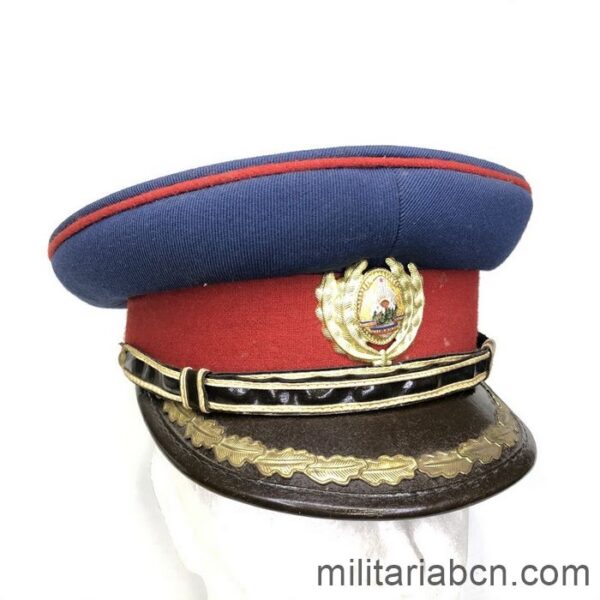 República Socialista de Rumanía. Gorra de plato de Coronel de Infantería. Gorra del Ejército Rumano.