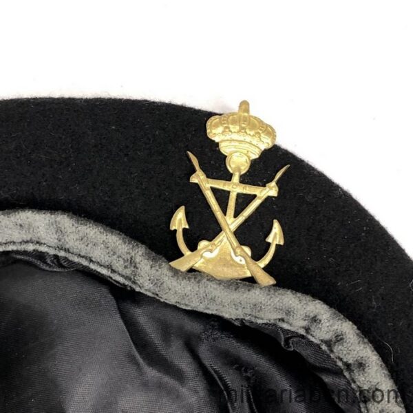Spain. Black beret of the ESFORCA Marine Corps Training School.