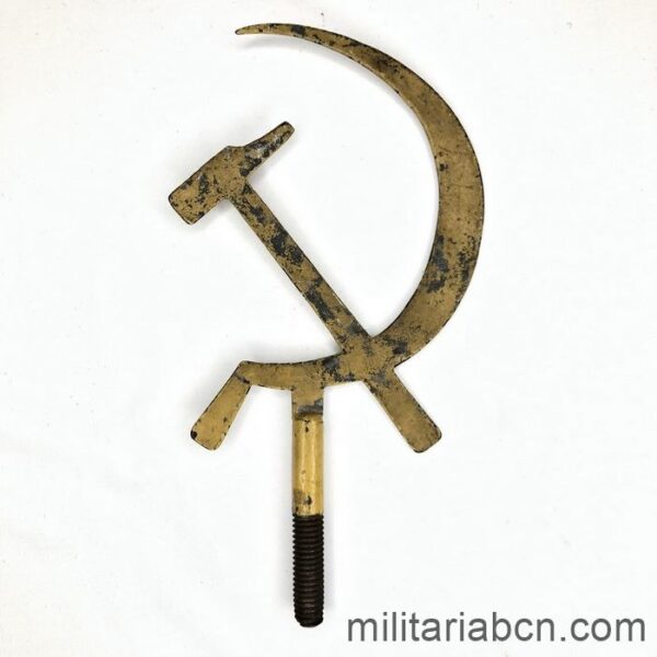 Spanish Communist Party flag pole toper. Spanish Civil war