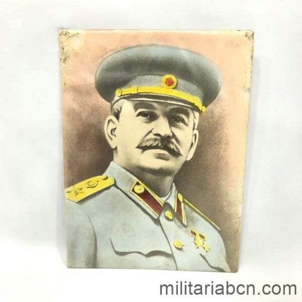 URSS Unión Soviética. Retrato de Stalin. Años 40. 23'5 x 17'5 cm.