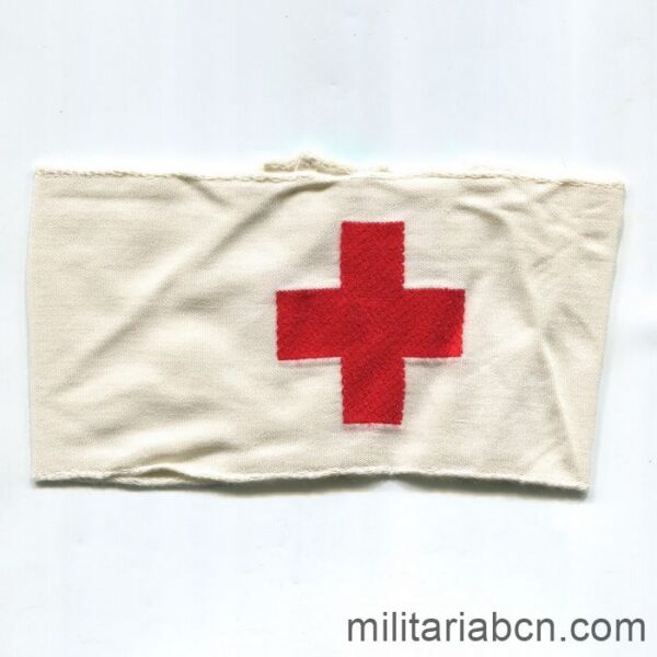 Brazalete de la Cruz Roja Alemana de Sanitario. Deutsches Rotes Kreuz. 2ª Guerra Mundial.