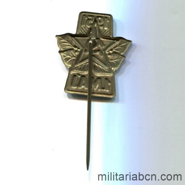 Czechoslovak Socialist Republic. May 1 Lapel pin, 1951. Czech badge reverse