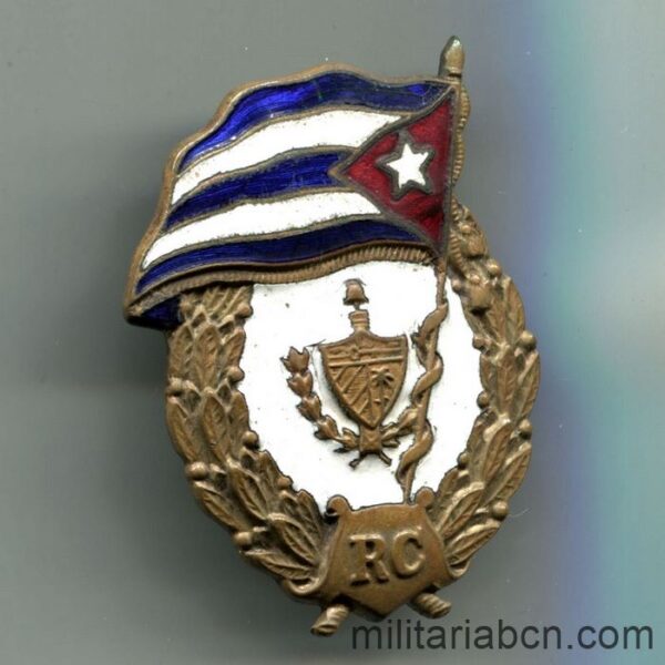 Republic of Cuba. Cuban Guards Regiment badge. Fidel Castro period. Hard enamelled. Made in the Soviet Union. Before 1990.