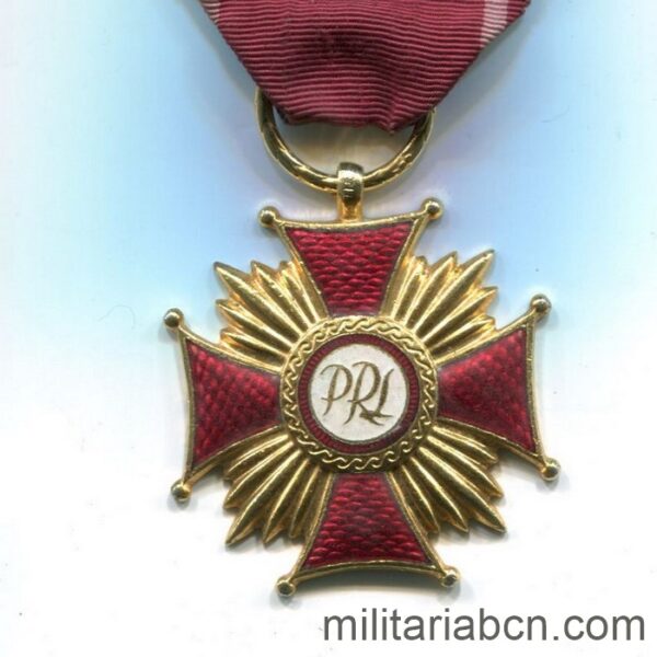 People's Republic of Poland. Cross of Merit Model 1944. Gold version. Złoty Krzyż Zasługi.