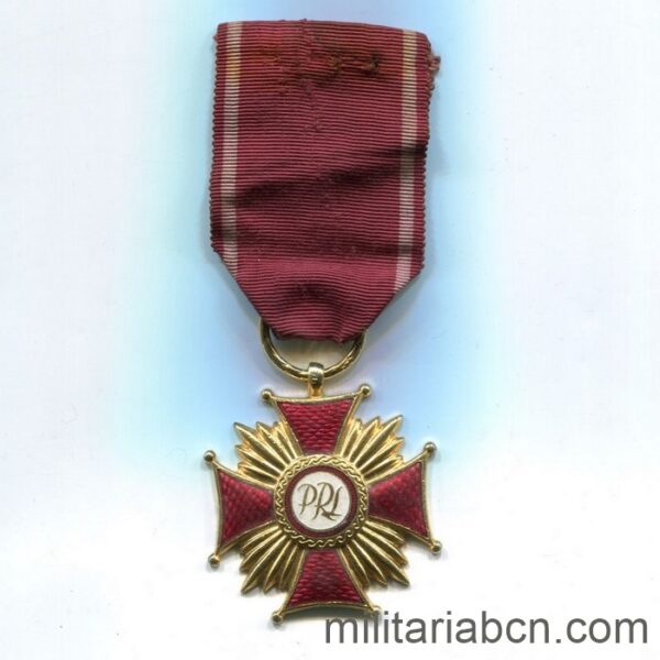 República Popular de Polonia. Cruz al Mérito Modelo 1944. Versión oro. Złoty Krzyż Zasługi.