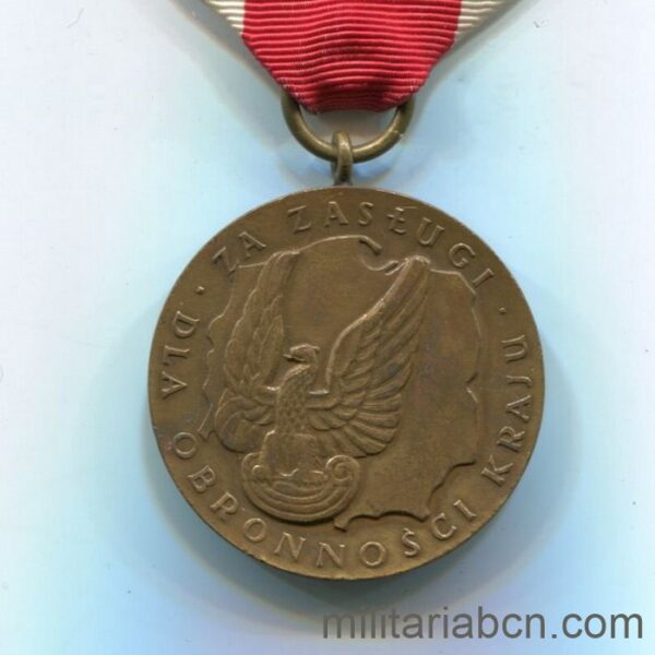 People's Republic of Poland. Medal of Merit in National Defense. Bronze version. Polish medal
