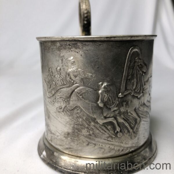 USSR Soviet Union. Soviet-era cup holder with the representation of a sleigh