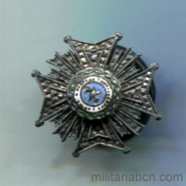 España. Miniatura de la Placa de la Orden de San Hermenegildo. Época Alfonso XIII. Medalla española