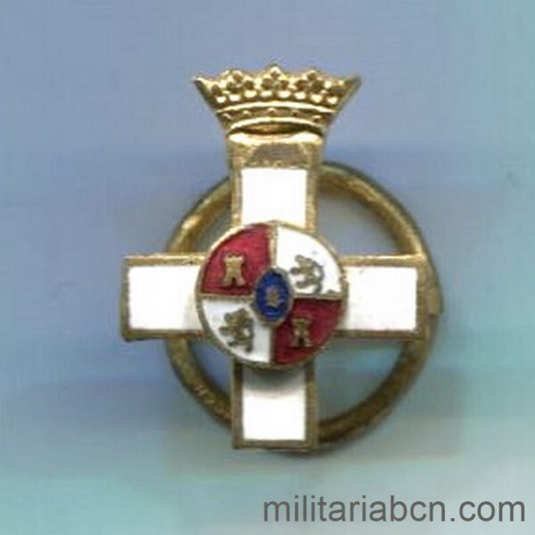 España. Miniatura. Orden al Mérito Militar. Época de Franco. Distintivo blanco. Medalla española