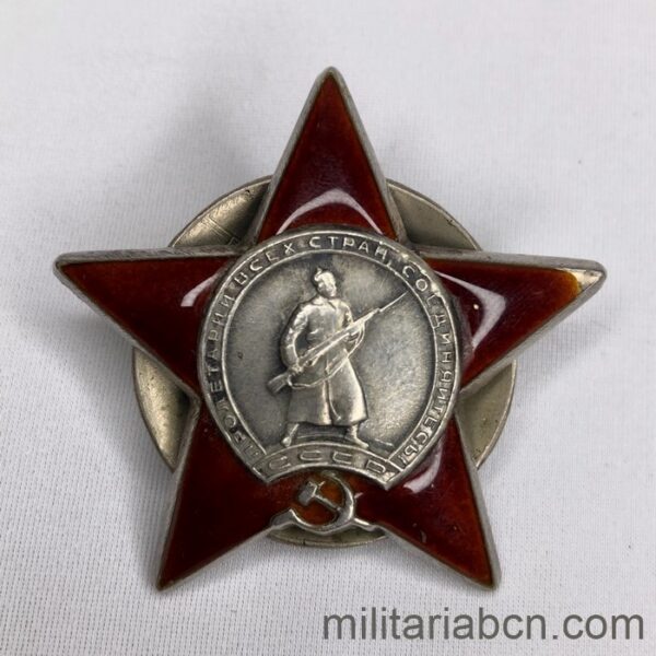 Unión Soviética. Orden de la Estrella Roja #279796. Tipo 3, Opción 2, Variante 6. Años 1947-1949.