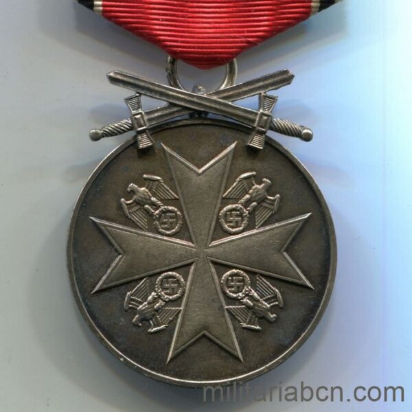 Orden del Águila Alemana. Medalla de plata con espadas. Deutscher Adlerorden. Silberne Verdienstmedaille mit Schwerter.