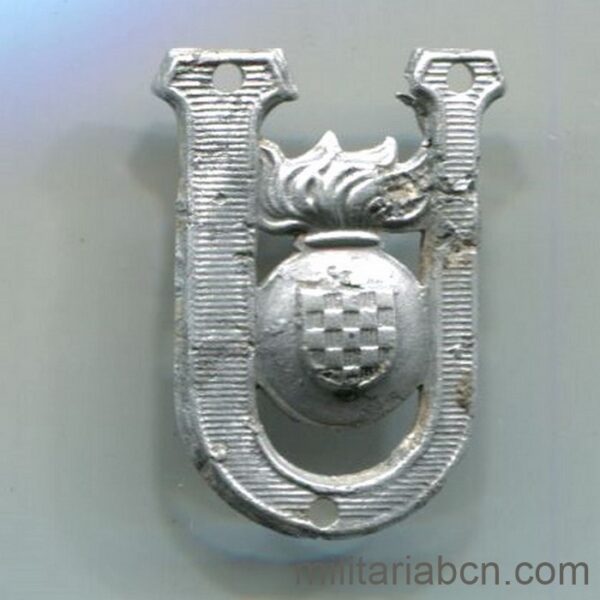 Croatia. Cap badge of the Ustcha, Ustasha or Ustase. World War II insignia. 1941-1945.