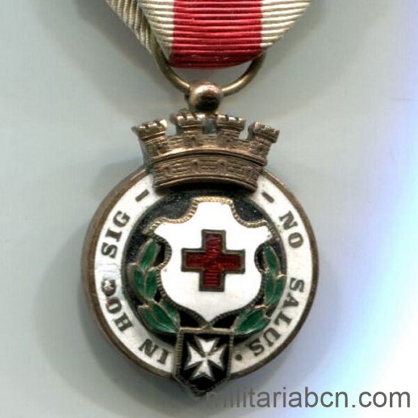 España. Medalla de Segunda Clase de la Cruz Roja Española. Modelo de la II República. Tamaño princesa