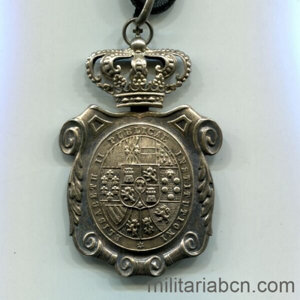 Medalla de Rector de la Universidad de Barcelona. Modelo de la época de Isabell II.