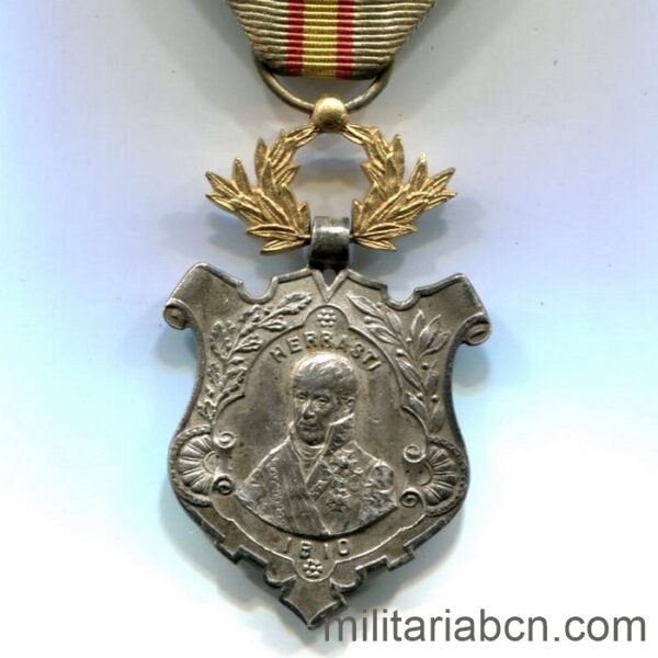 Medalla conmemorativa del centenario del sitio de Ciudad Rodrigo. Versión plata.