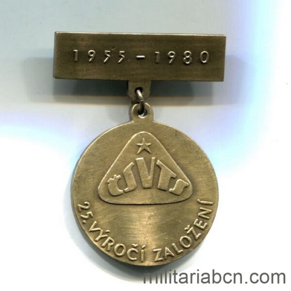 República Socialista de Checoslovaquia. Medalla del 25 Aniversario del CSVTS 1955-1980